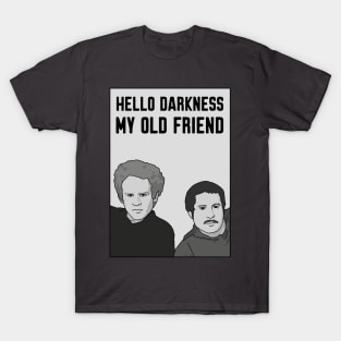 Hello Darkness My Old Friend, Simon and Garfunkel, Paul Simon, Art Garfunkel, Funny T-Shirt